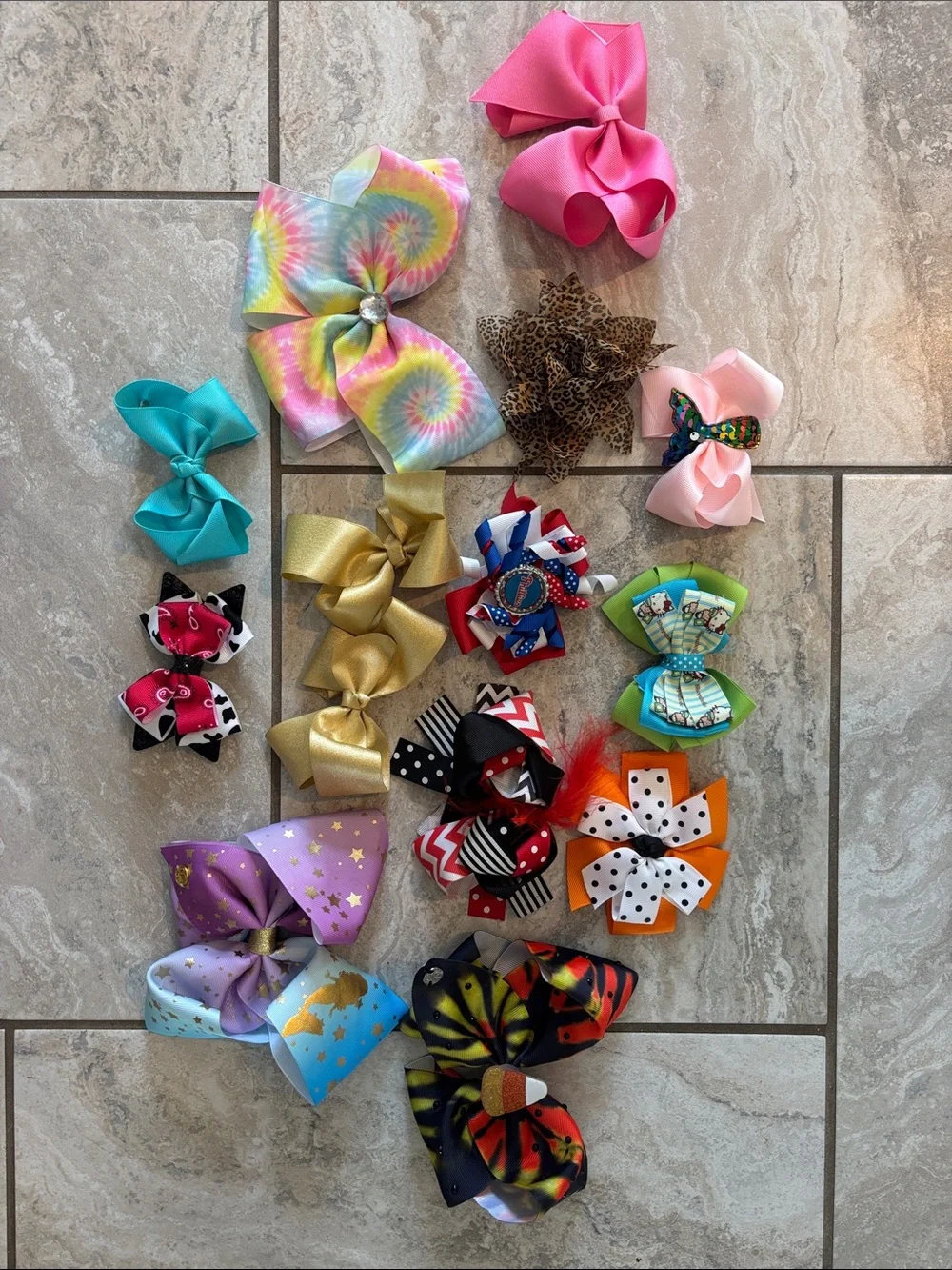 Assorted Kids Hair Bows - Multi-Color Pack